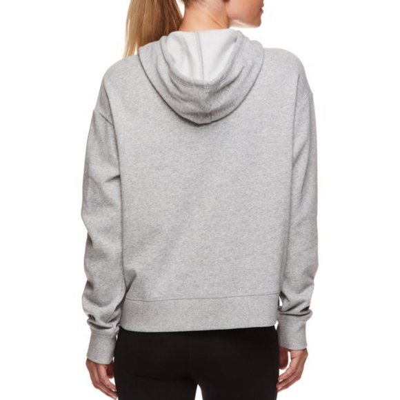 Nwt REEBOK Women's Graphic Long Sleeve Cropped Hoodie Sz XL - Picture 3 of 4